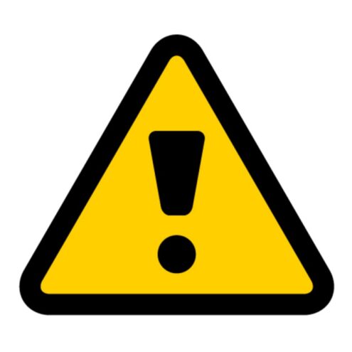 yellow triangle yield sign with exclamation point