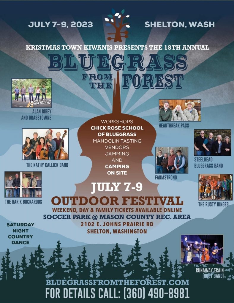 a poster for the Bluegrass from the Forest Festival