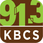 KBCS iPhone app icon, the KBCS logo with rounded corners in green and brown.