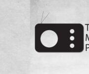 The Media Project rectangle graphic with radio log and text on grey background