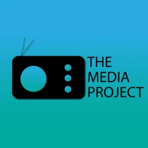 Promotional graphic logo for "The Media Project".