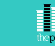 The Pulse hero image. Blue green background with title logo and white and black pillars representing audio levels.