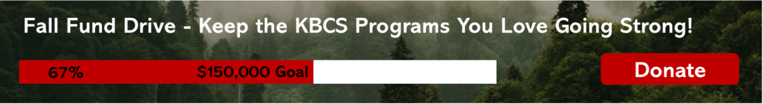Fund drive progress meter showing 67% progress towards $150,000 goal.