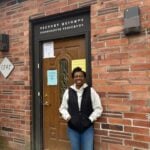 Parent educator Jharman Lightner at Victory Heights Coop Preschool.