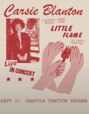 KBCS Presents: Carsie Blanton Returns to Tractor Tavern with The Burning Hell